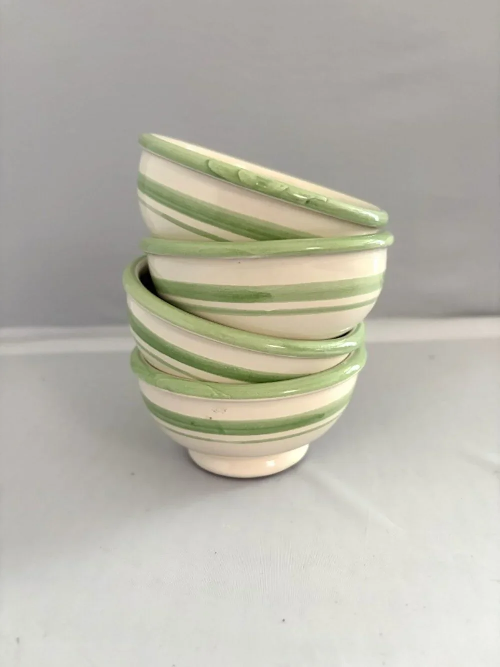 Williams Sonoma Footed Condiment Bowls Rosemary Design Set of 4